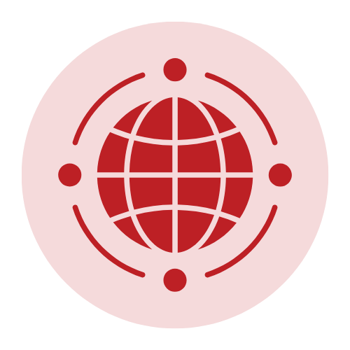 Cyan Modern Innovation Technology Logo 33 - Complyport - Your Trusted Partner in Governance, Risk, Compliance & Technology - Complyport - Your Trusted Partner in Governance, Risk, Compliance & Technology Red circular icon featuring a subtle globe with orbital nodes, suggesting global connectivity.