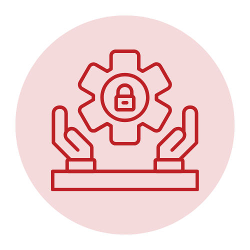 Cyan Modern Innovation Technology Logo 34 - Complyport - Your Trusted Partner in Governance, Risk, Compliance & Technology - Complyport - Your Trusted Partner in Governance, Risk, Compliance & Technology Red circular badge featuring a faint gear icon, indicating settings or configuration